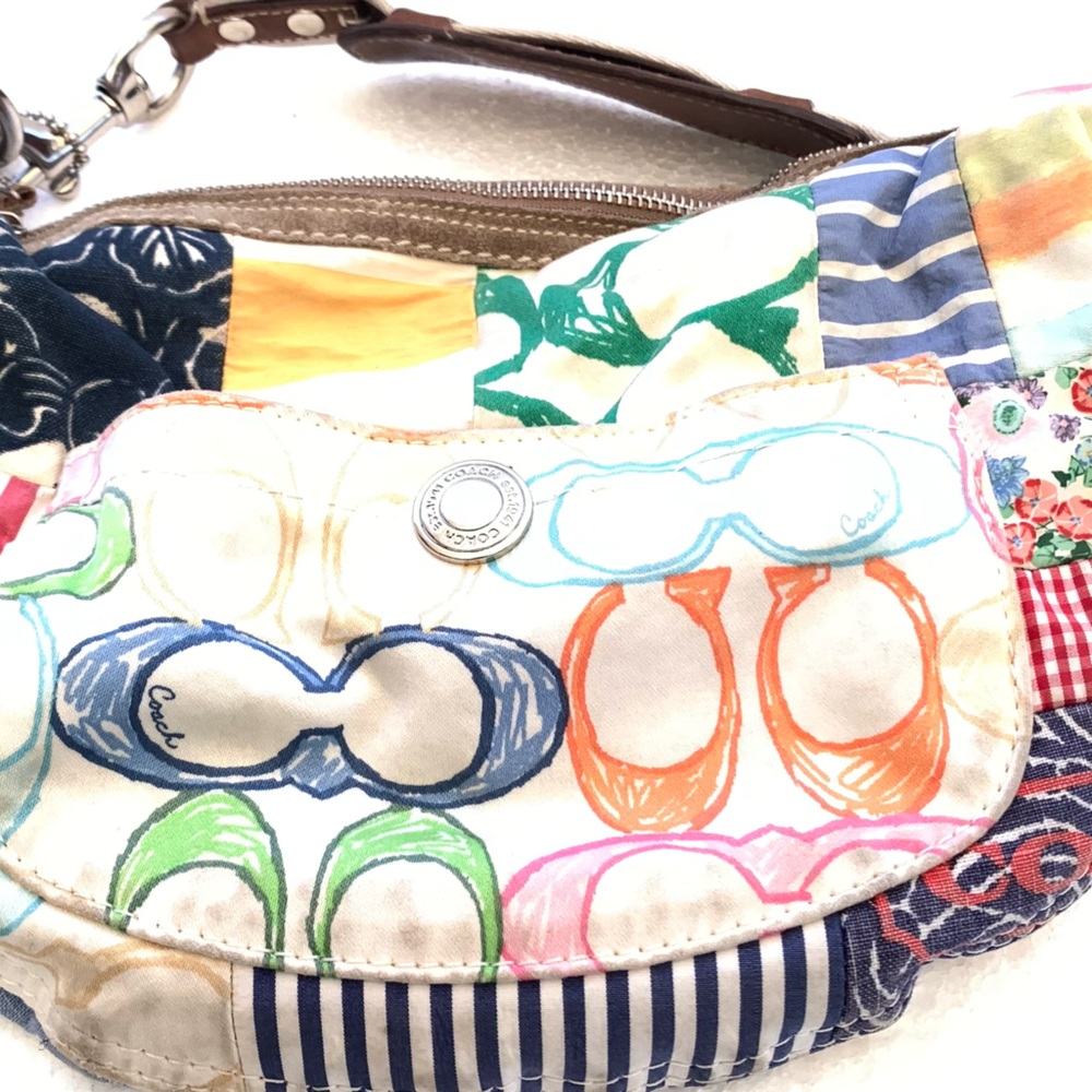 Y2K  Coach Multicolor Patchwork Hobo Bag Vintage early 2000